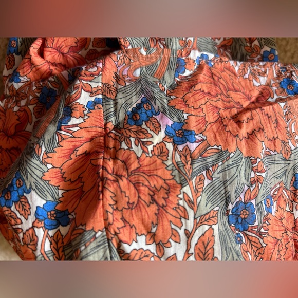 ZARA Poplin Floral Printed Crop Top w/ Puff Sleeves Size L NWT, * Read Detail * - Picture 16 of 16